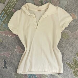Brandy Melville Cream Button Down Shirt